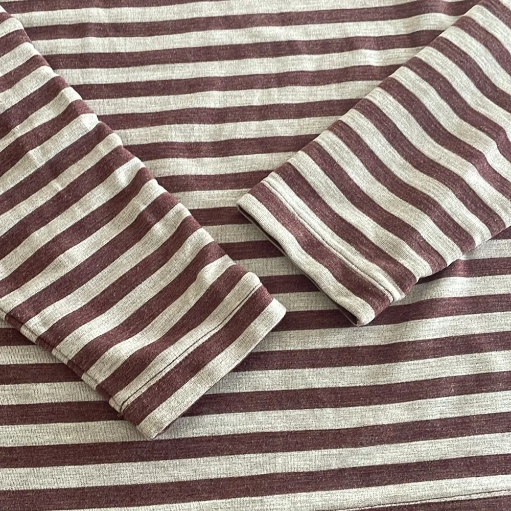 J.Crew striped funnel neck top